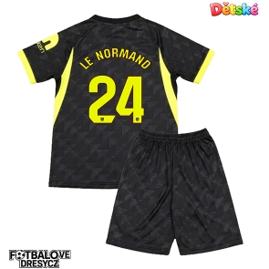 Atletico Madrid Robin Le Normand #24 Dětské Venkovní dres komplet 2026-27 Krátký Rukáv (+ trenýrky)